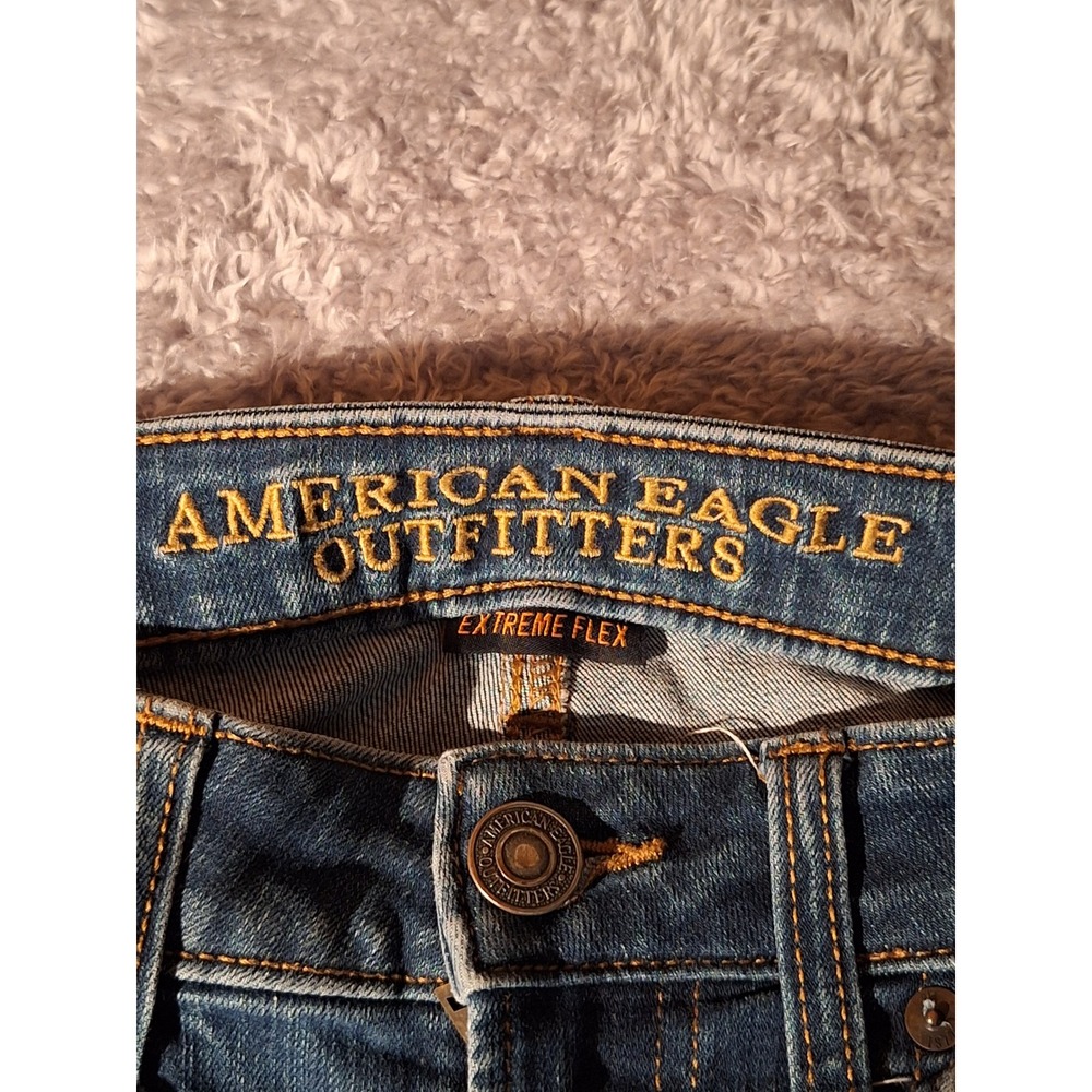 American Eagle Outfitters Extreme Flex Dark Wash Slim Fit Jeans Men's Denim Y2K - Picture 5 of 9